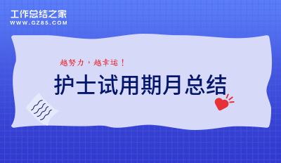 护士试用期月总结合集12篇