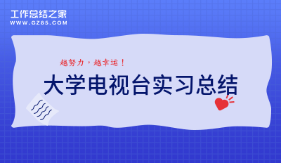 大学电视台实习总结精选7篇