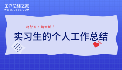 实习生的个人工作总结系列11篇