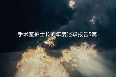 手术室护士长的年度述职报告5篇