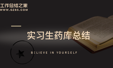 实习生药库总结