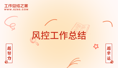 风控工作总结八篇