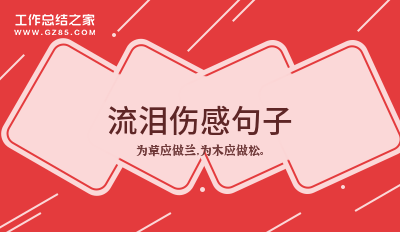 流泪伤感句子(合集19句)