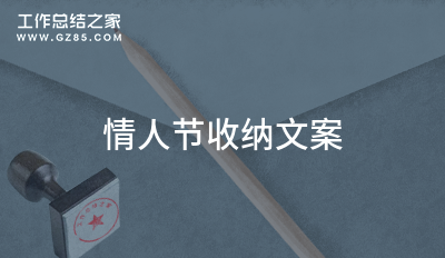 情人节收纳文案105句